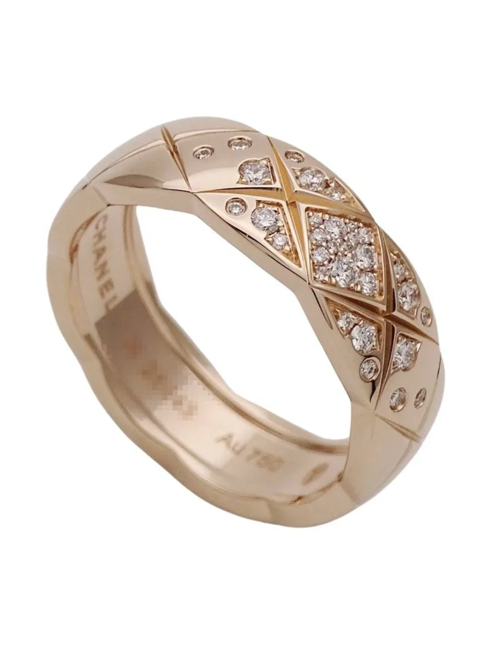 Chanel Ring Diamond Coco Crush Pink Gold 58 Polished